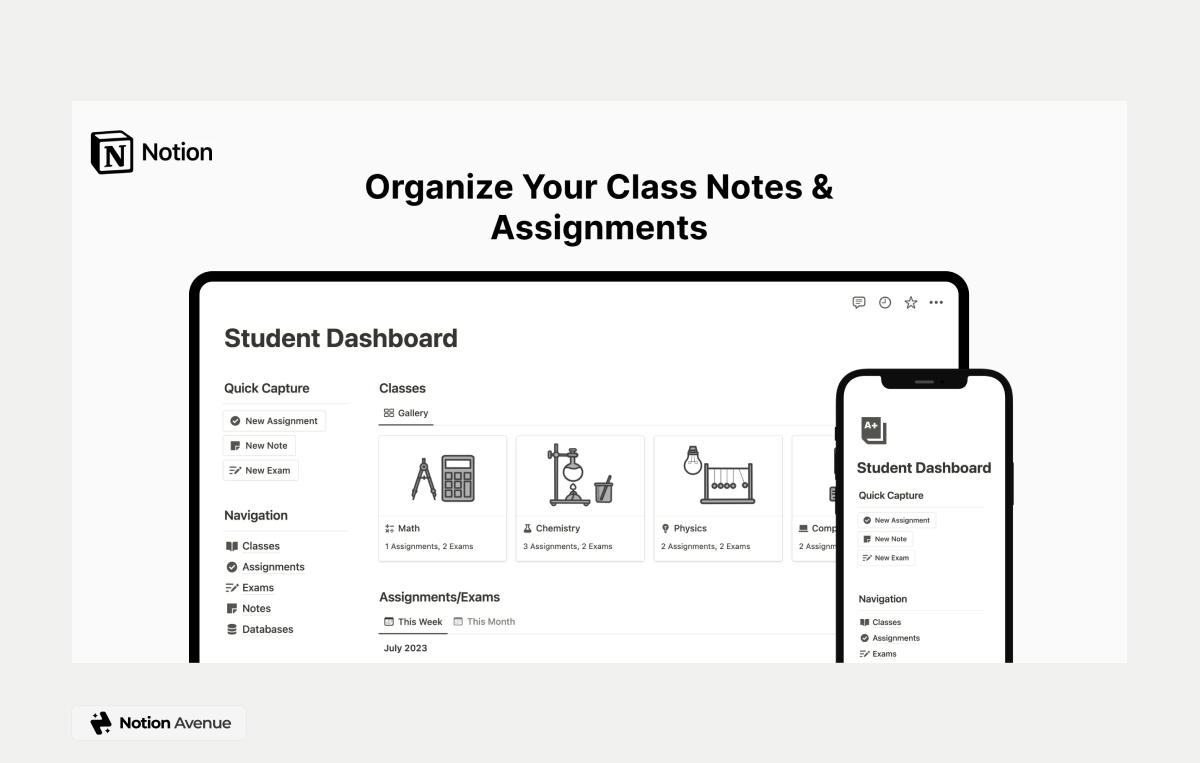 90+ Best & Free Notion Template for Students (Aesthetic & Easy to Use 2024)